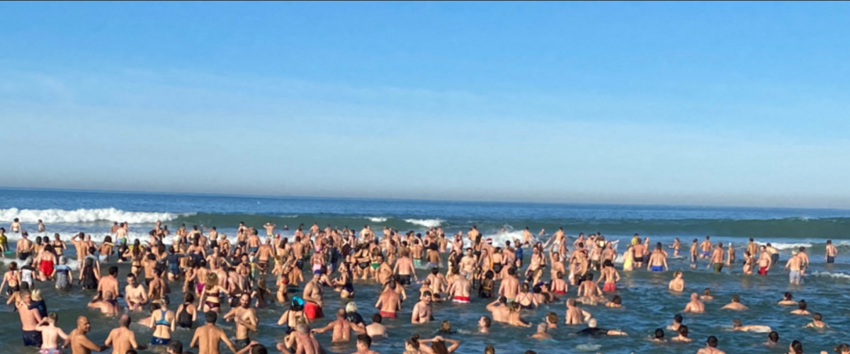 Le premier bain de l'année