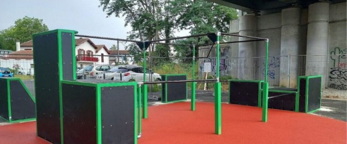 Une nouvelle aire de parkour à Bayonne