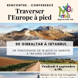 267 - Conférence Vendredi 4 Septembre 2026 à 19h00 à la MVC de Bayonne